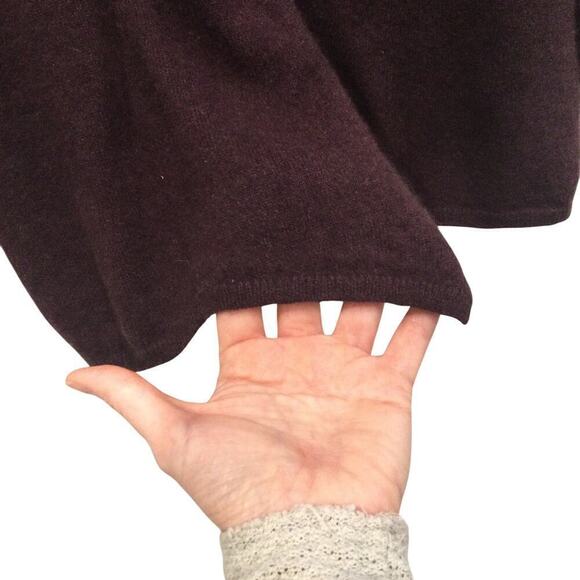 Fenn Wright Manson 2-ply Cashmere Sweater Cardigan Size Small Deep Purple Artsy - Picture 5 of 7